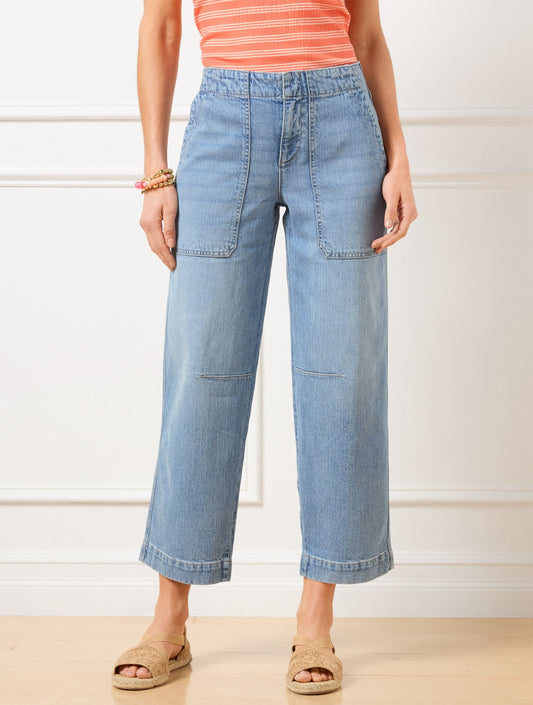 STRAIGHT CROP JEANS - MILANIA WASH | Talbots