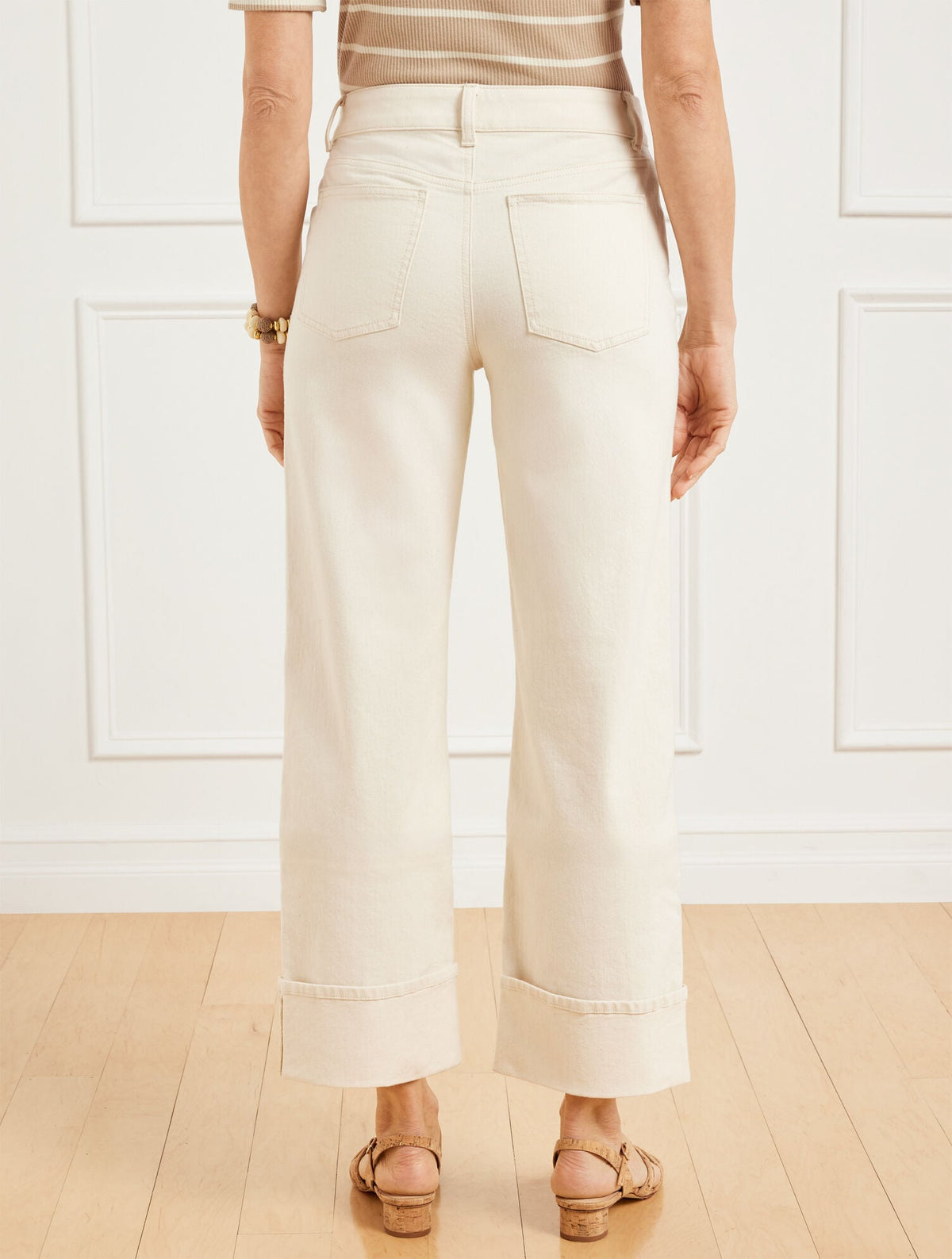 STRAIGHT ANKLE CUFF JEANS | Talbots