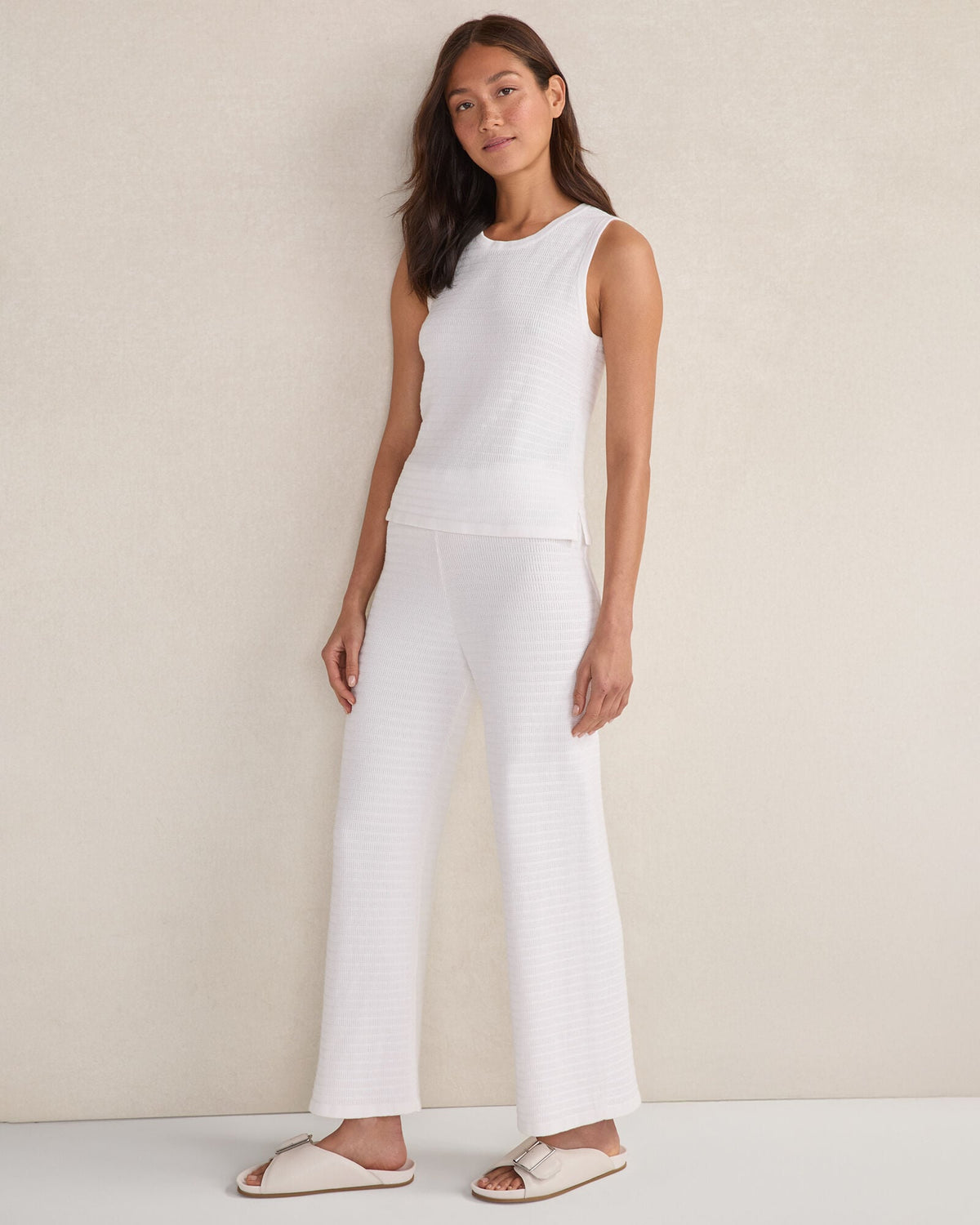 ORGANIC COTTON LINEAR STITCH STRAIGHT LEG PANTS | Talbots