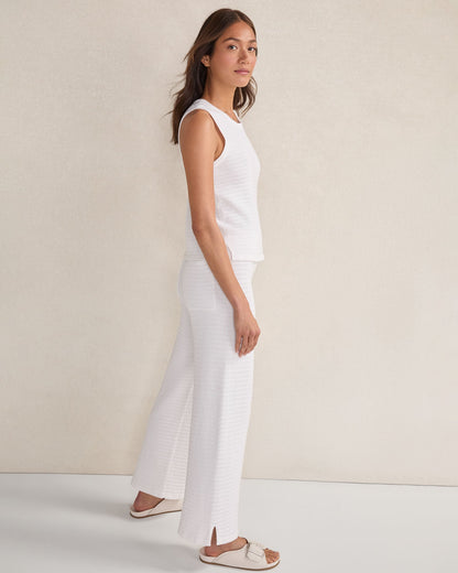 ORGANIC COTTON LINEAR STITCH STRAIGHT LEG PANTS | Talbots