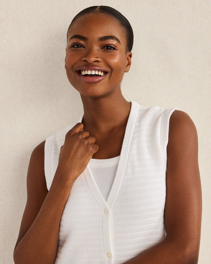 ORGANIC COTTON LINEAR STITCH DUSTER | Talbots