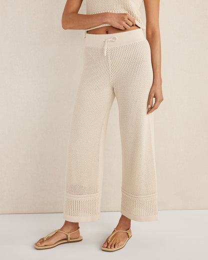 ORGANIC COTTON MIXED STITCH PANTS | Talbots