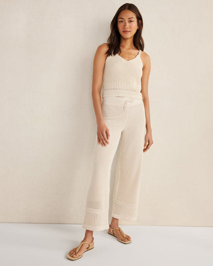 ORGANIC COTTON MIXED STITCH PANTS | Talbots