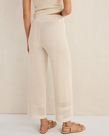 ORGANIC COTTON MIXED STITCH PANTS | Talbots