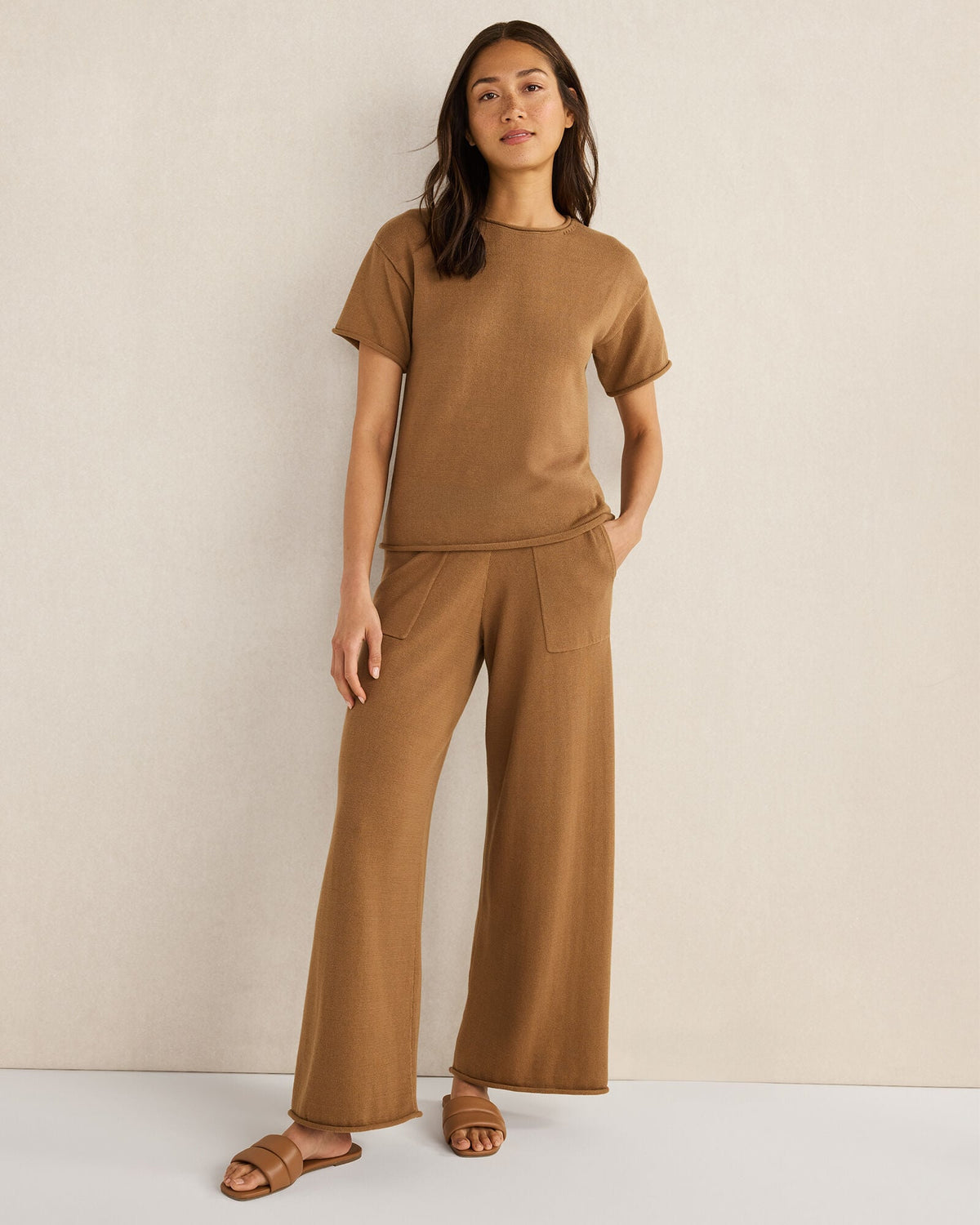 ORGANIC COTTON KNIT PANTS | Talbots