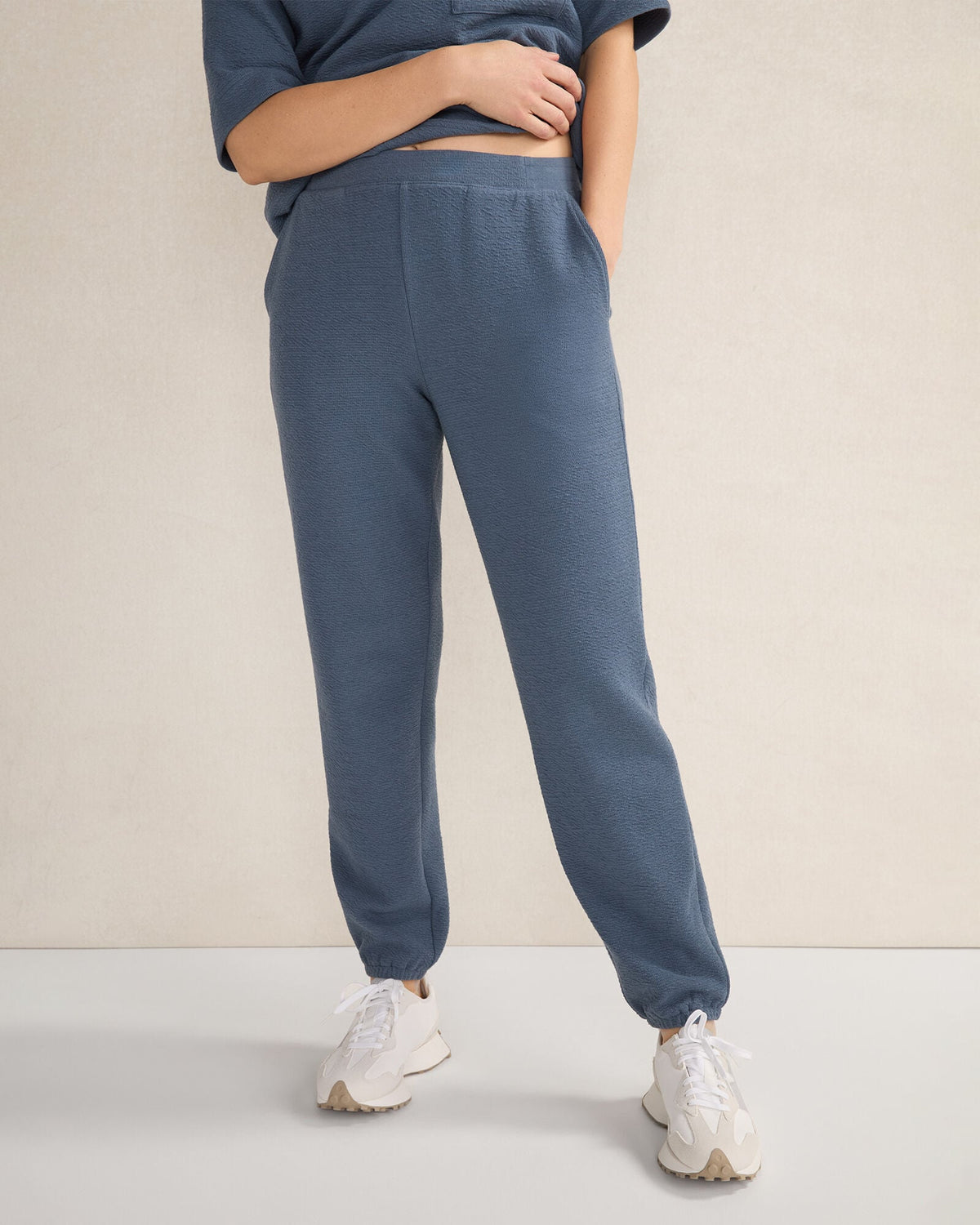 COTTON BLEND TEXTURED JOGGERS | Talbots