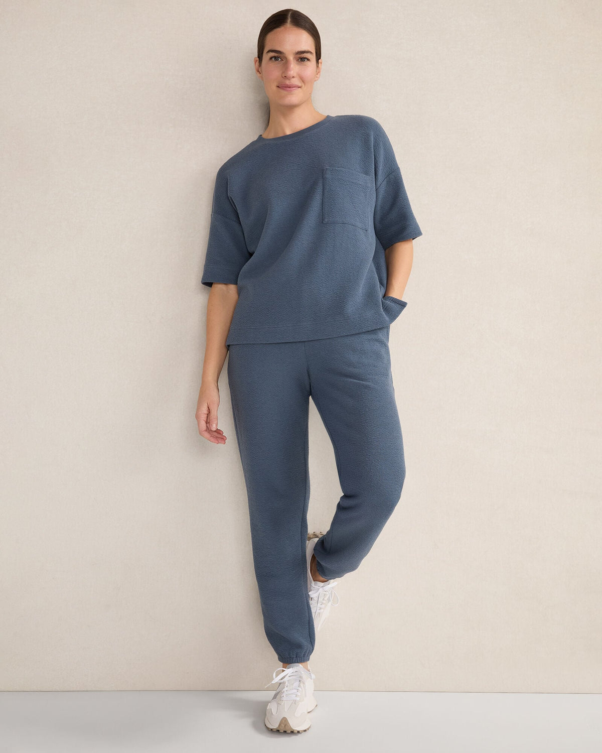 COTTON BLEND TEXTURED JOGGERS | Talbots