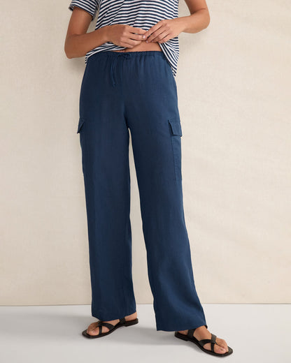 LINEN CARGO PANTS | Talbots