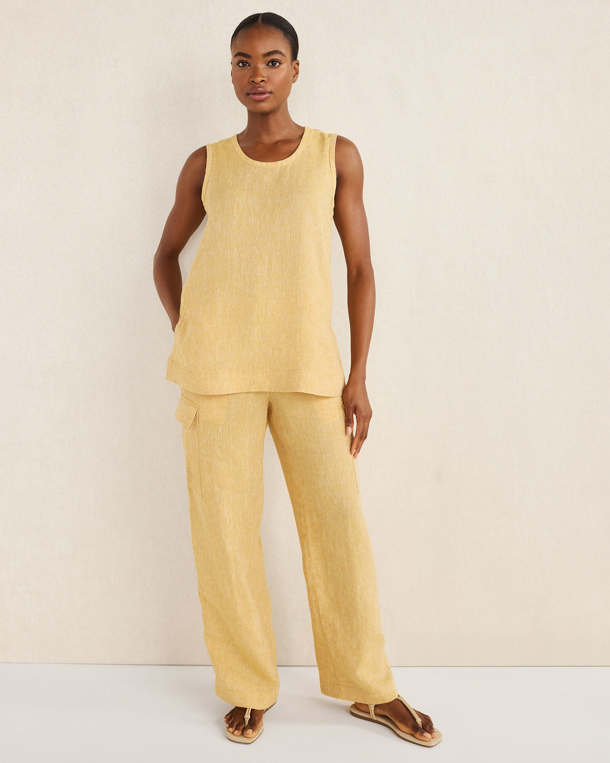 LINEN CARGO PANTS | Talbots