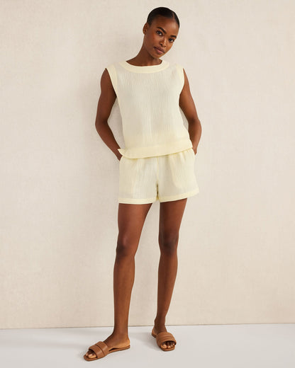 ORGANIC COTTON GAUZE TANK TOP | Talbots