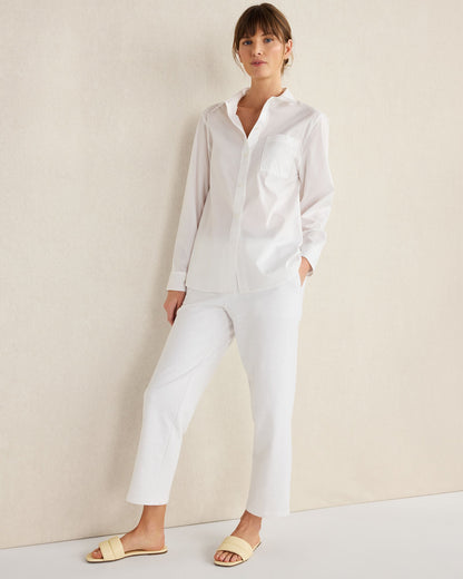 ORGANIC COTTON POPLIN BUTTON DOWN TOP | Talbots