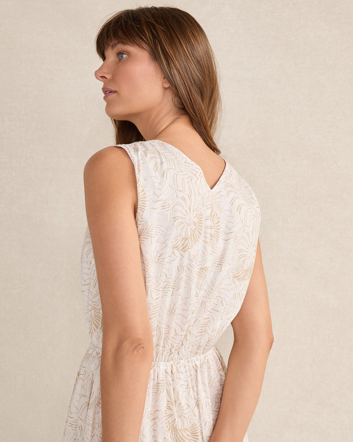 COTTON VOILE BLEND SHELL MIDI DRESS | Talbots