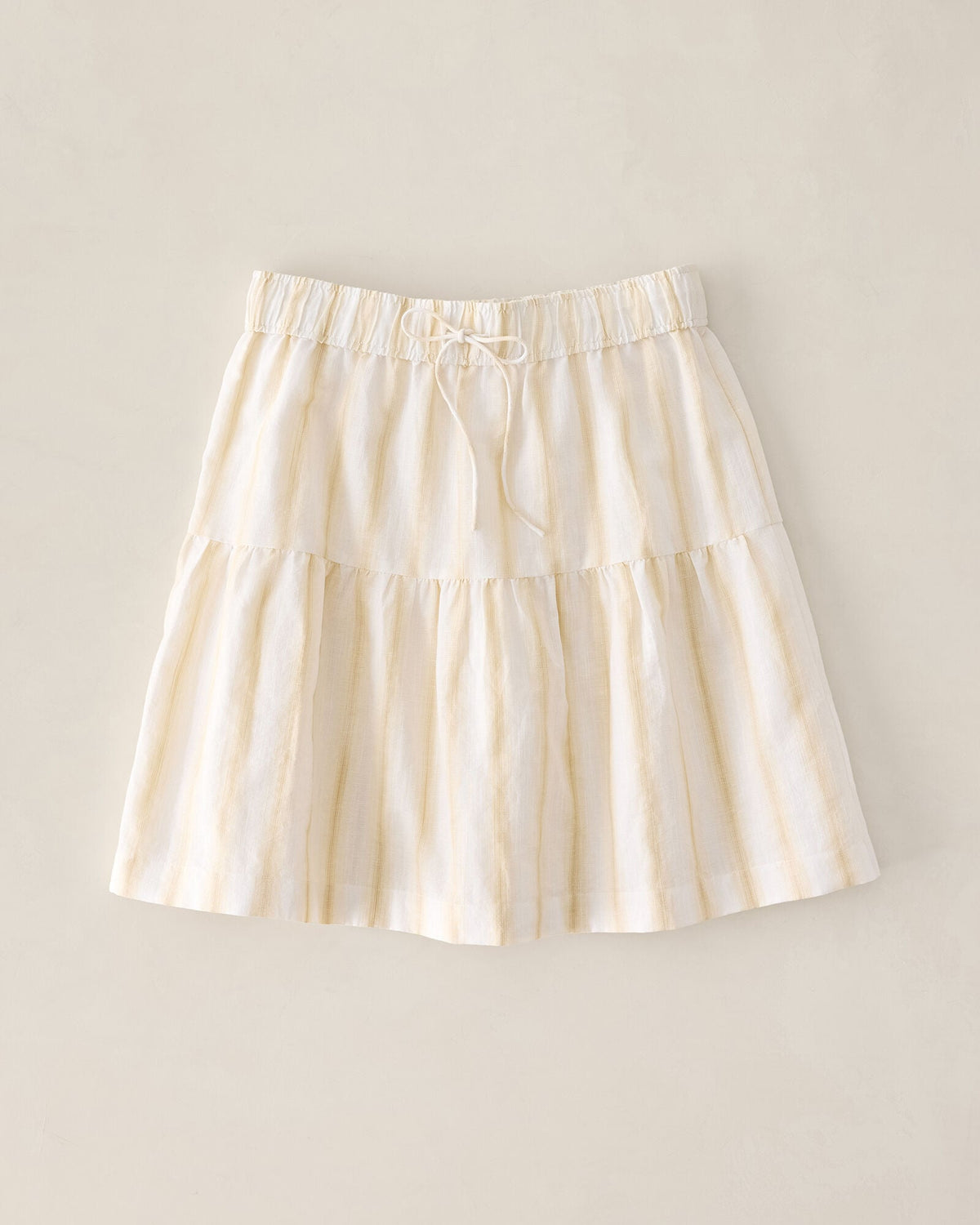 ORGANIC COTTON LINEN TIERED SKIRT | Talbots