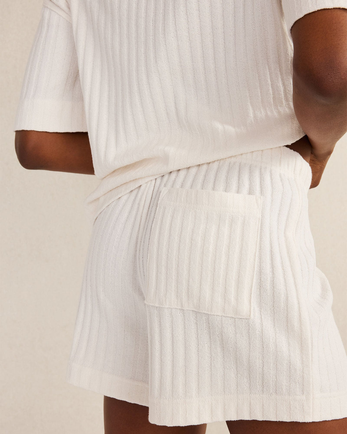 COTTON WIDE RIB SHORTS | Talbots