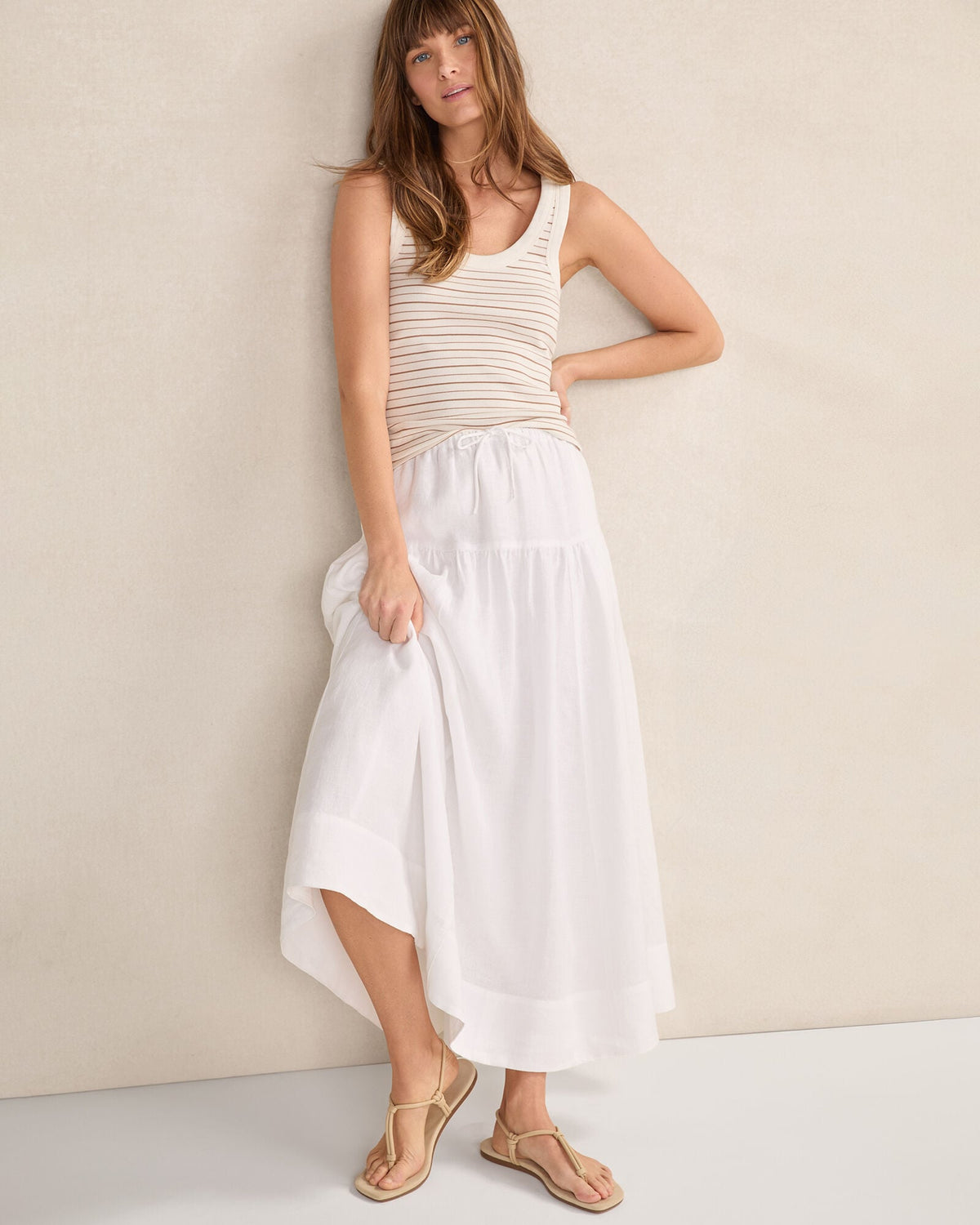 ORGANIC COTTON SIMPLE STRIPE SCOOP NECK TANK | Talbots