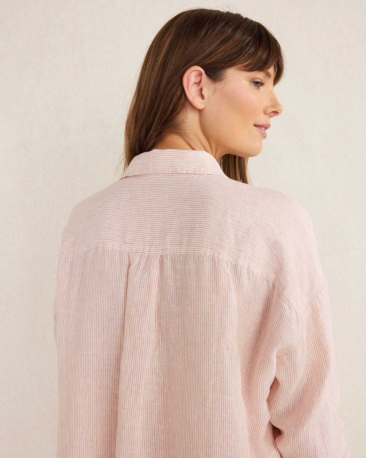 LINEN STRIPED BOXY SHIRT | Talbots