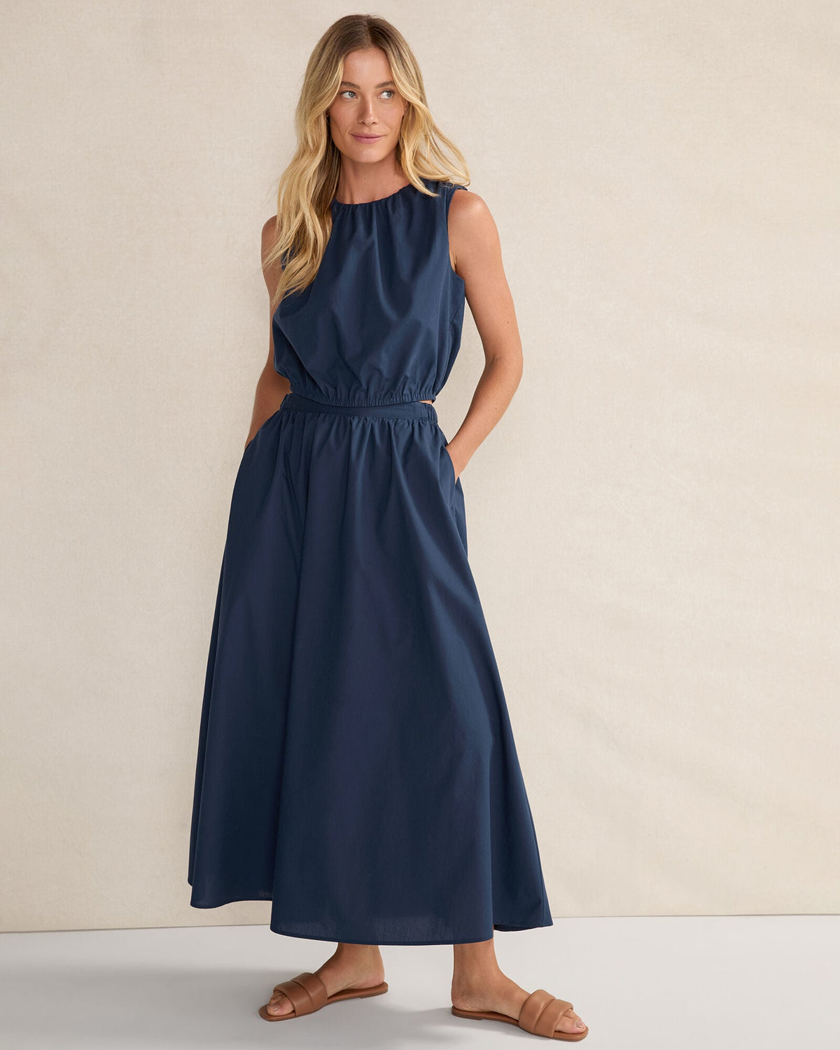 ORGANIC COTTON POPLIN BUBBLE TOP | Talbots