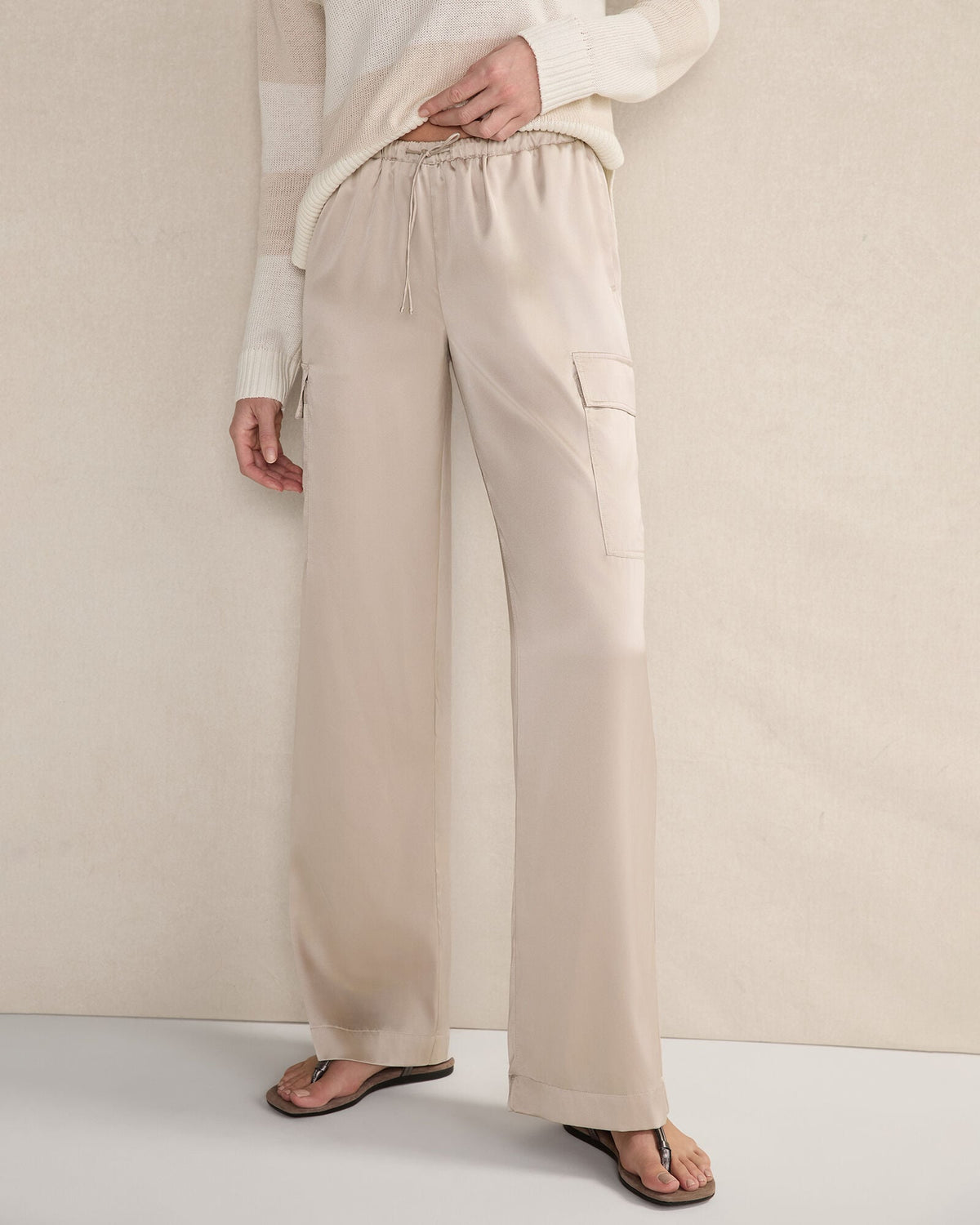 WASHABLE SILK CARGO PANTS | Talbots