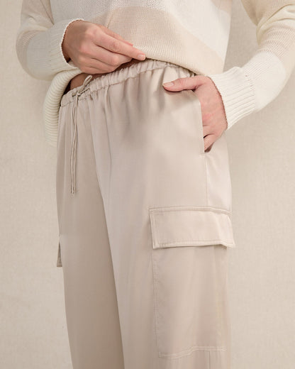 WASHABLE SILK CARGO PANTS | Talbots