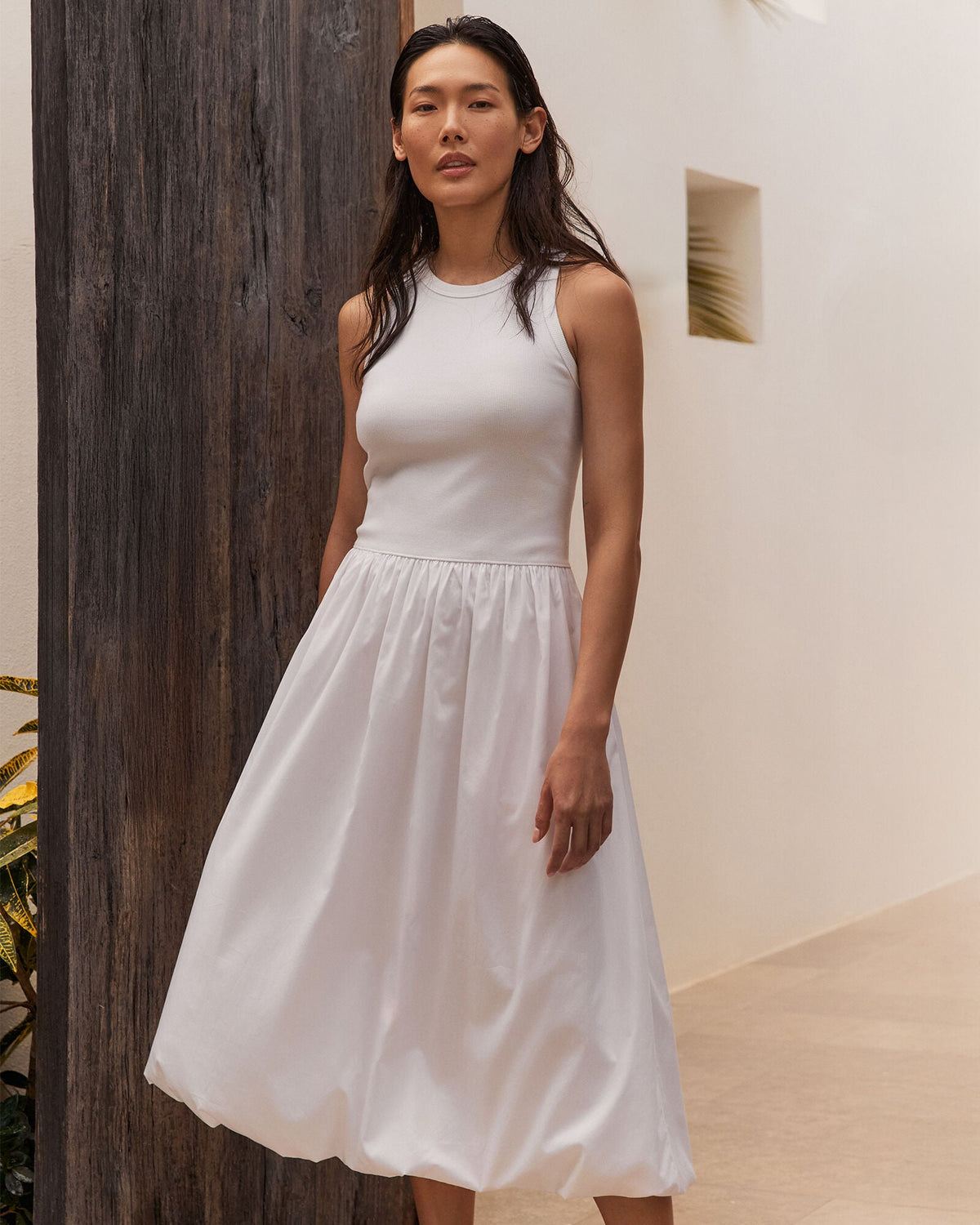ORGANIC COTTON DROP WAIST BUBBLE DRESS | Talbots