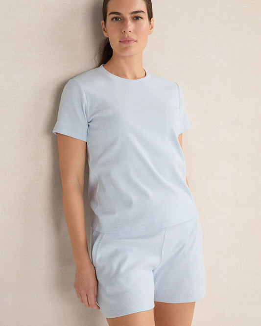 ORGANIC COTTON RIB KNIT SHORT SLEEVE TEE | Talbots