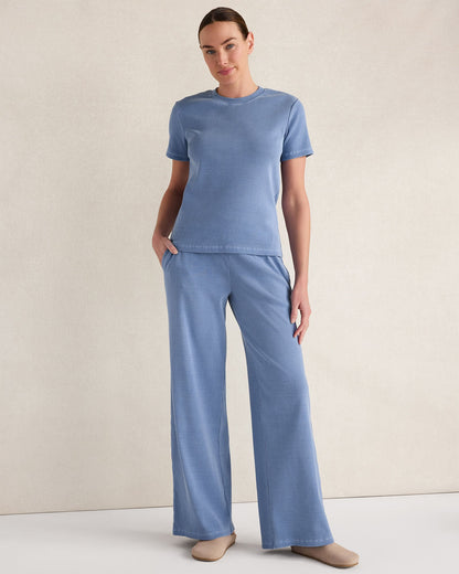 ORGANIC COTTON RIB KNIT SHORT SLEEVE TEE | Talbots