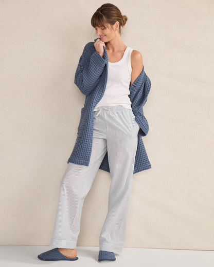ORGANIC COTTON WAFFLE HOODED ROBE | Talbots