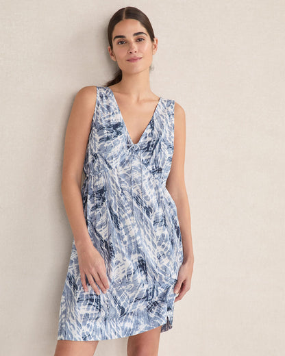ORGANIC COTTON POPLIN TIE DYE CHEMISE | Talbots