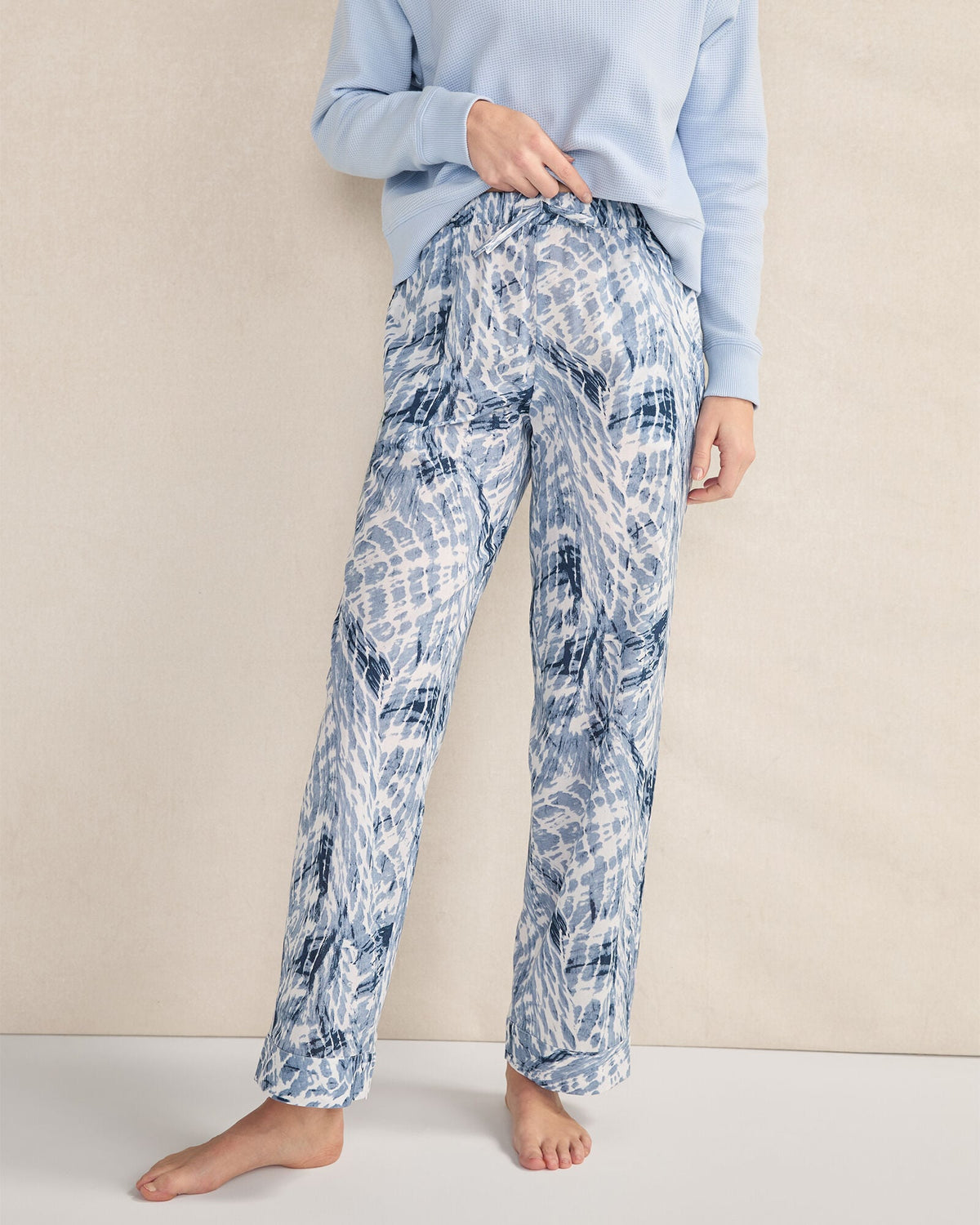 ORGANIC COTTON POPLIN TIE DYE SLEEP PANTS | Talbots