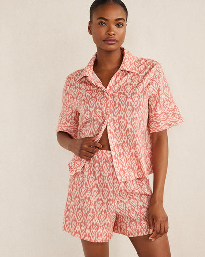 ORGANIC COTTON POPLIN IKAT SLEEP SET | Talbots