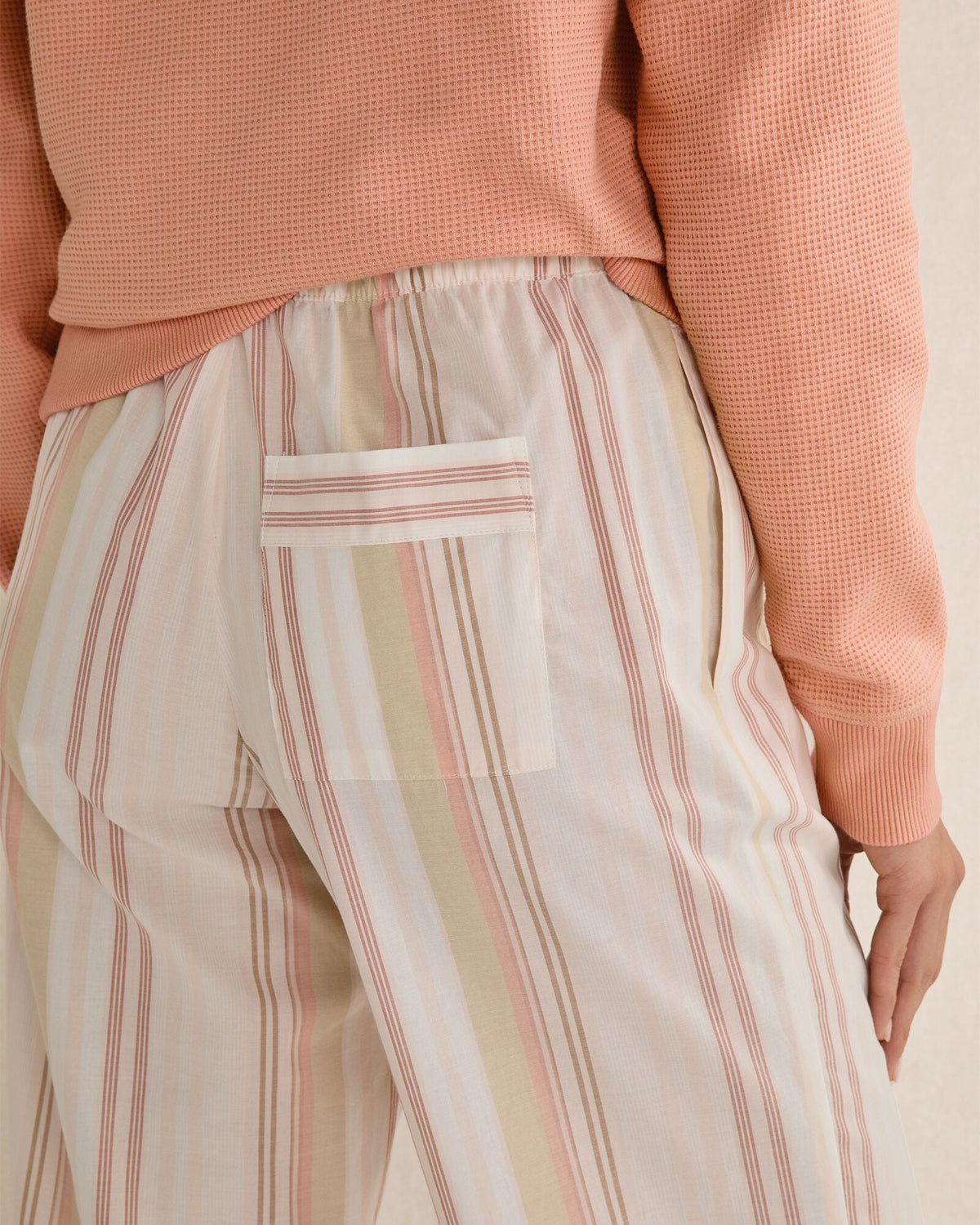 ORGANIC COTTON POPLIN MIXED STRIPE SLEEP PANTS | Talbots