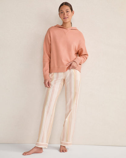 ORGANIC COTTON POPLIN MIXED STRIPE SLEEP PANTS | Talbots