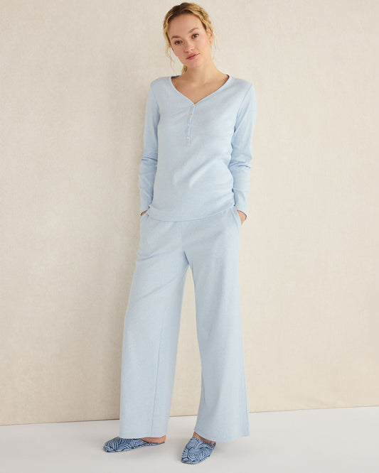 ORGANIC COTTON RIB KNIT HENLEY | Talbots