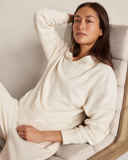 ORGANIC COTTON WAFFLE HOODIE | Talbots