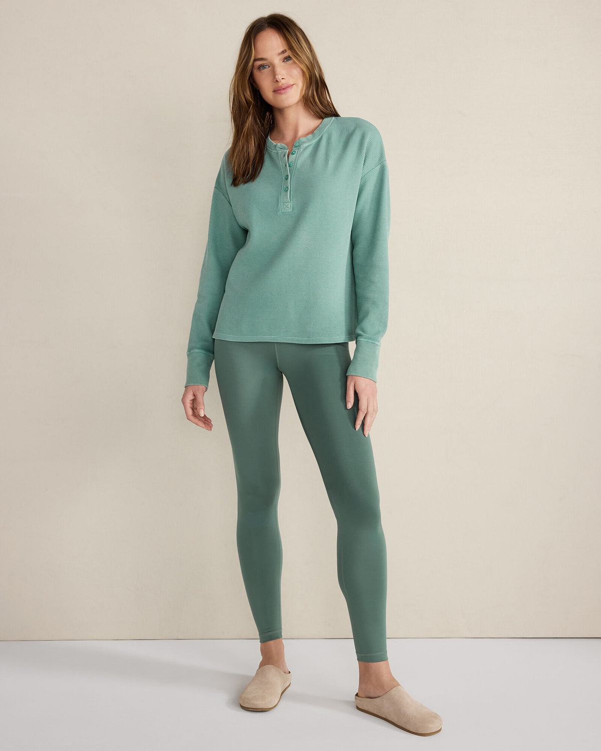 ORGANIC COTTON WAFFLE HENLEY | Talbots