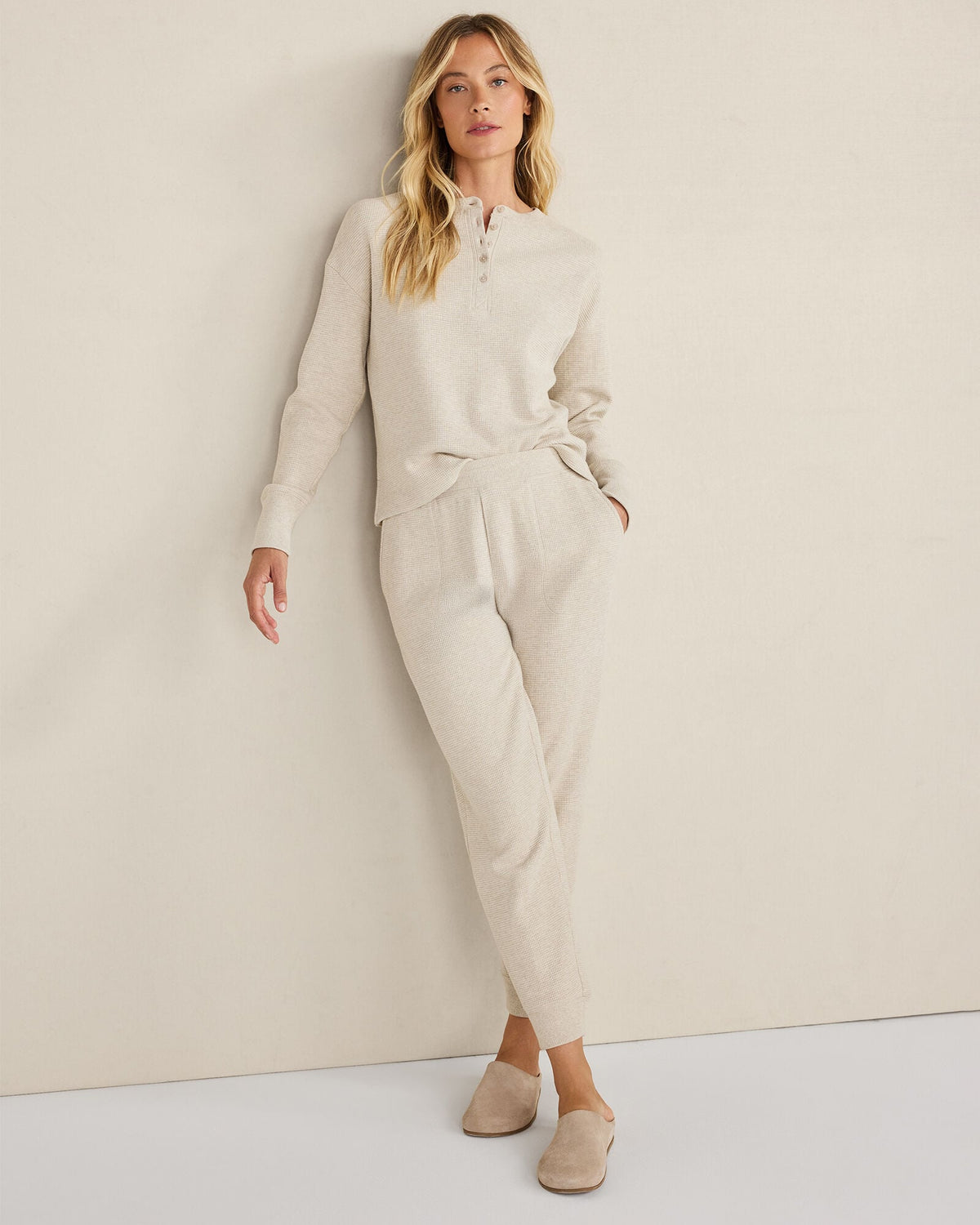 ORGANIC COTTON WAFFLE HENLEY | Talbots