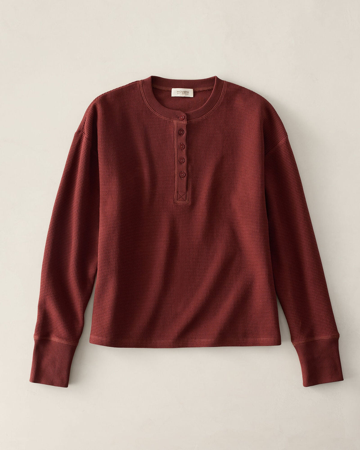 ORGANIC COTTON WAFFLE HENLEY | Talbots
