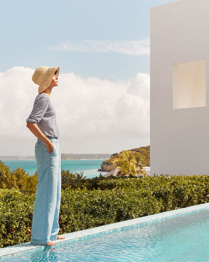 RAFFIA CROCHET BUCKET HAT | Talbots