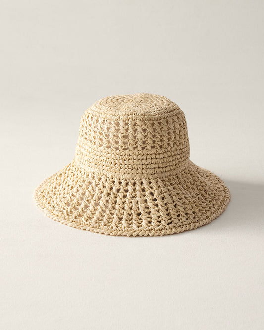 RAFFIA CROCHET BUCKET HAT | Talbots