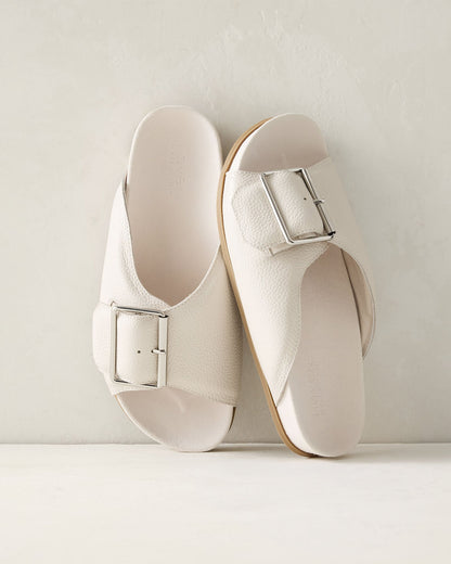 LEATHER BUCKLE SLIDES | Talbots