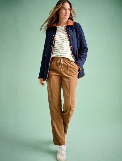 BUTTON SLEEVE CREWNECK TEE - STRIPE | Talbots