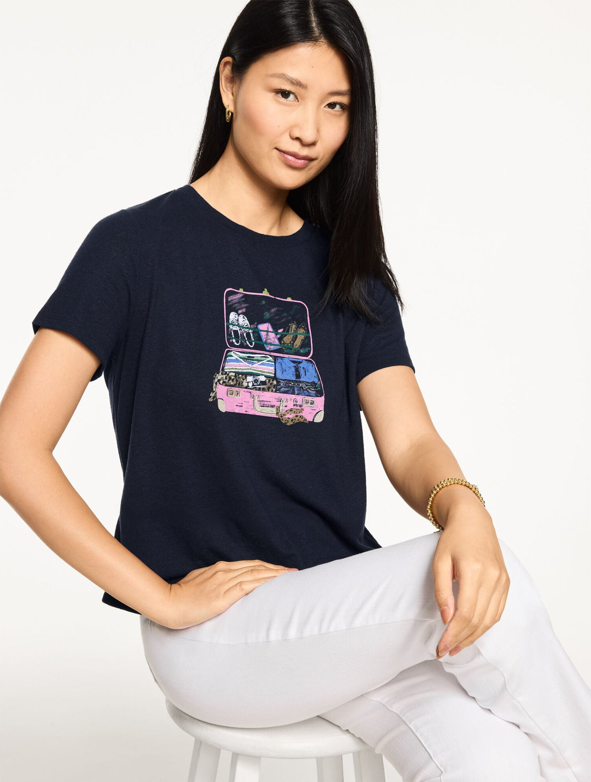 LUGGAGE CREWNECK TEE | Talbots