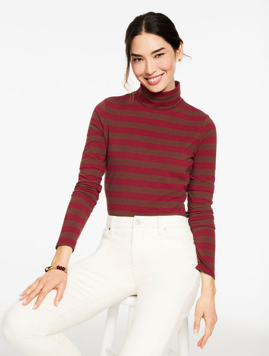 CLASSIC TURTLENECK - BARNET STRIPE | Talbots