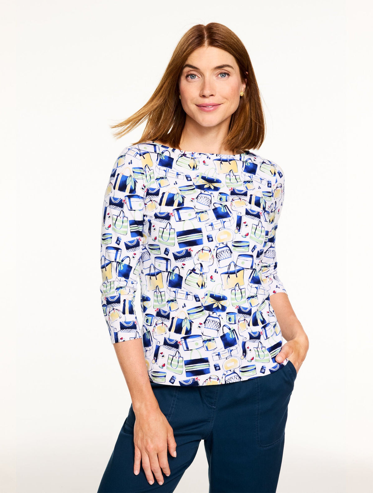 BATEAU NECK TEE - CHIC HANDBAGS | Talbots