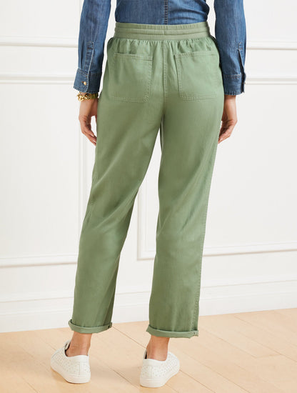 STRAIGHT ANKLE RELAXED PULL-ON PANTS | Talbots