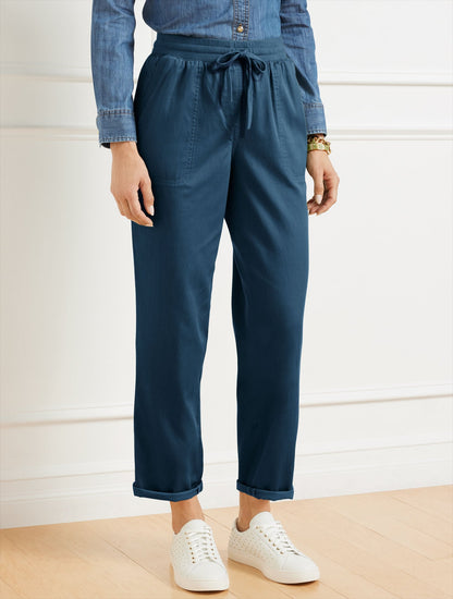 STRAIGHT ANKLE RELAXED PULL-ON PANTS | Talbots
