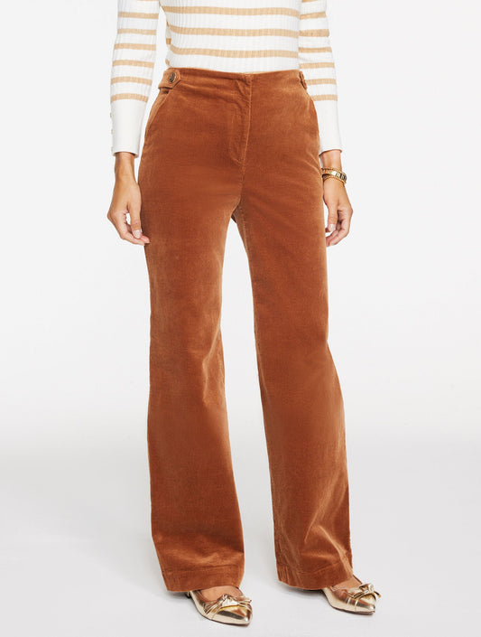 WIDE LEG CORDUROY PANTS | Talbots