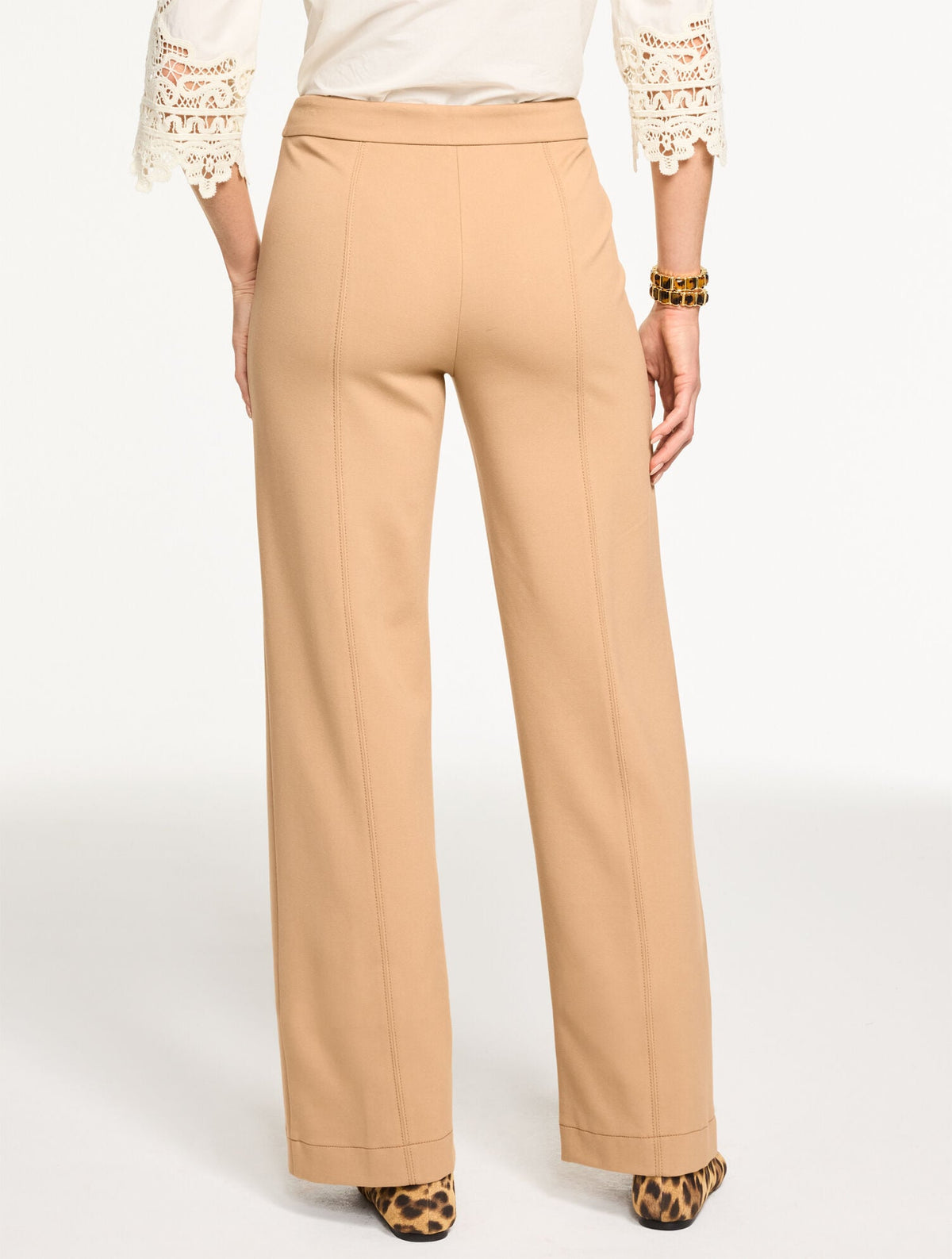WIDE LEG PONTE PANTS | Talbots