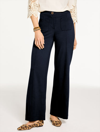 WIDE LEG PONTE PANTS | Talbots
