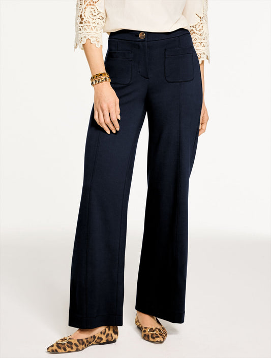 WIDE LEG PONTE PANTS | Talbots